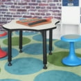 thumbnail image 2 of 30" Clover Shaped Height Adjustable Classroom Desk- Maple, 2 of 4