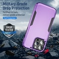 thumbnail image 3 of Allytechgroup Rugged Case for Apple iPhone 16 Pro Max, Hybrid TPU PC Back Cover Drop Proof Anti-Scratch Bumper Camera Lens Protective Phone Case Cover for Apple iPhone 16 Pro Max, Purple+Black, 3 of 6