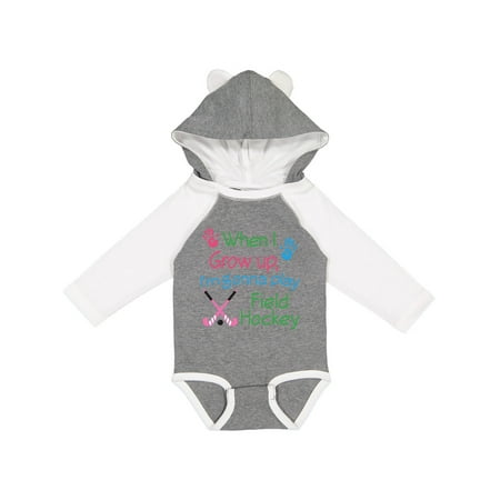 

Inktastic Future Field Hockey Player Gift Baby Boy or Baby Girl Long Sleeve Bodysuit