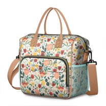 Pioneer Flower Floral Print Pattern Womens Lunch Box for Work,Insulated Large Lunch Bag for Tween and Teen,Loncheras Para Mujer,Leakproof Adult Lunch Bag for Work,Beach,Travel,Picnic,Camping
