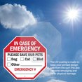 thumbnail image 6 of In Case of Emergency Please Save Our Pets  Dog  Cat  Bird Other Emergency # 6 inch X 6 inch Octagon Plastic Sign Weather Resistant, UV Protected for Workplace, Made in the USA, 6 of 7