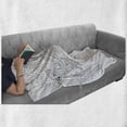 thumbnail image 6 of Modern Soft Flannel Fleece Throw Blanket, Squirrel Surrounded by Geometric Squares Triangles Circles Work of Art Print, Cozy Plush for Indoor and Outdoor Use, 50" x 60", White Grey, by Ambesonne, 6 of 6