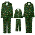 thumbnail image 5 of TAmten Family Christmas Pajamas Silk Satin Matching Christmas Pajamas for Family Button Shirt and Pants Silky Xmas Pjs Sets Holiday Jammies Christmas Pajamas for Family, 5 of 9