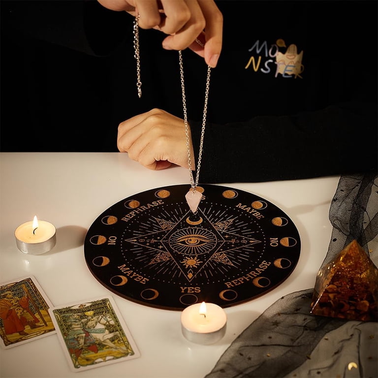 ANAHDMAKER Tavola Pendolo Strega - Planchette Legno Con Pendolo Quarzo