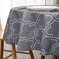 thumbnail image 2 of 60 Inch Round Table Cloth - Charcoal Washable Polyester Tablecloths Decorative Fabric Table Cover for Dining Table, Buffet Parties and Wedding, Decor Farmhouse Kitchen Home, 2 of 6