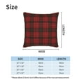 thumbnail image 4 of Black Red Tartan Couch Square Decorative Throw Pillow Covers Set of 2 for Sofa Bed Cushion Covers Home Decor 18"x18", 4 of 7