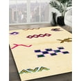 thumbnail image 3 of Ahgly Company Machine Washable Indoor Round Abstract Brown Sugar Brown Area Rugs, 3' Round, 3 of 7