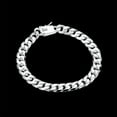 thumbnail image 4 of Fashion Stainless Steel Chain Bracelets Men Flat Curb Bracelet Hip Hop Rock Sports Jewelry For Men Gifts S3Y5, 4 of 8