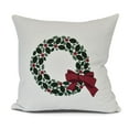thumbnail image 2 of Holly Wreath Floral Print Pillow, 2 of 2