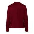 thumbnail image 6 of Women Casual Slim Top Button Long Sleeve Stand Solid Business Jacket Trendy Short Coat Womens Shirt Jacket Women Suit Jacket Cute Fall Jackets for Women Women Light Jackets Casual Casual Women Dress, 6 of 8