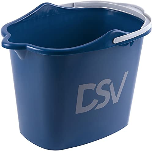 DSV Standard Professional 2.3 Gallon (8.5L) Cleaning Bucket | Pour Spout & Comfort-Grip Handle | Wash Bucket Ideal for Squeegees and Washers up to 10-inch Length | Household Cleaning Supplie