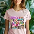 thumbnail image 5 of Cruise Vacation Word Art Shirt – Relax Swim Island Ocean Graphic Tee, CarolinaBlue, Size S, 5 of 6