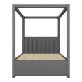 thumbnail image 5 of Harper & Bright Designs Full Size Upholstery Canopy Platform Bed with Trundle and 3 Storage Drawers, Captain Platform Bed Frame with 4-Poster Canopy Roof, Gray, 5 of 11