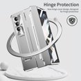 thumbnail image 6 of Allytech Samsung Galaxy Z Fold 3 Case with Build-in Screen Protector, Full Body Protective Shockproof Wireless Charging Support Hinge Protective Case Cover for Samsung Galaxy Z Fold 3 - Silver, 6 of 7