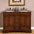 thumbnail image 5 of Silkroad Exclusive Traditional Baltic Brown Granite Bathroom Vanity- Double Sink - 48 in. Wide, 5 of 5
