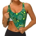 thumbnail image 4 of Lsque Tennis Rackets and Balls Printed Women'S Sports Bra, Compression, Moisture Wicking, High-Impact Sports Bra For Women,Supportive sports bra-X-Large, 4 of 9