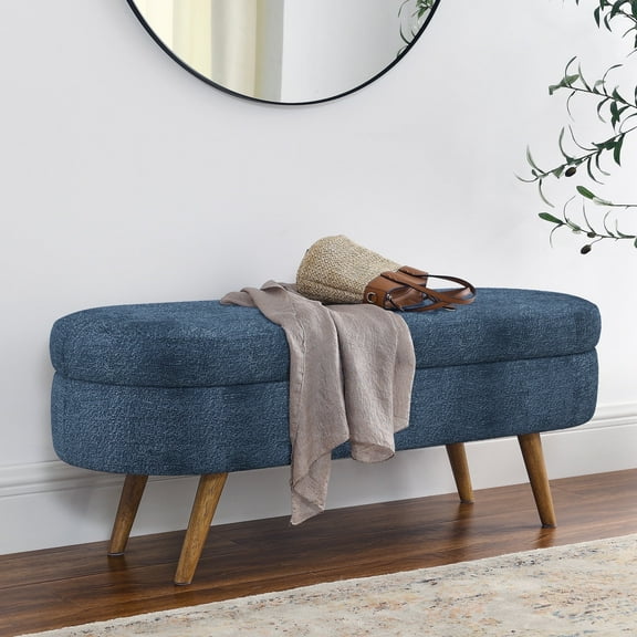 Storage Ottoman Bench End of Bed for Bedroom,Upholstered Entryway Shoe Seat Bench with Storage, Modern Cute Padded Blanket Chest Stool Foot Rest for Living Room, Window Seating
