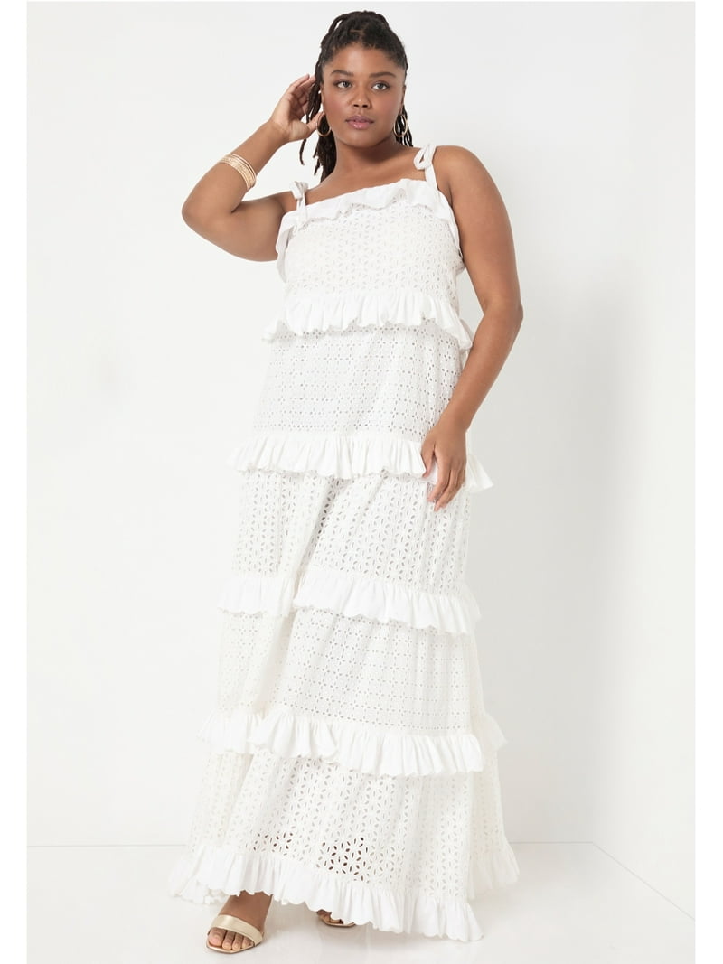 chinese dress ladies June Maxi in Moonlight White – Nello June main image 0