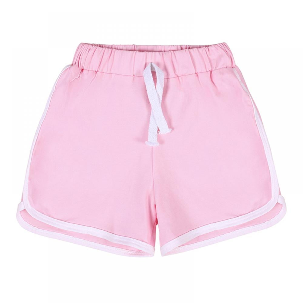 Alvage Girls Running Athletic Cotton Shorts, Kids Baby Workout and