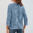 thumbnail image 5 of JGNGSHN Women’s Casual Lace Cardigan 3/4 Sleeve Floral Crochet Knit Cardigans Shrug Sweaters Cropped Open Front Clothes, 5 of 5