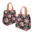 thumbnail image 2 of Pioneer Flower Floral Print Pattern Insulated Lunch Bag for Women & Adults,Large Portable Soft Cooler Lunch Bag,Thermal Food Storage Tote with Pearl Cotton,8.66L,8.75x5.75x9.5 Inch, 2 of 6