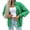Green, variant on Lilgiuy Women Casual Solid Long Sleeve Turn-down Collar Cardigan Buttons Blouse Tops(Orange,8) Winter Fashion 2022
