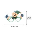 thumbnail image 6 of YOHAVEN Christmas Rimless Party Glasses Santa Snowman Reindeer Antler Funny Holiday Spectacle Frames for Christmas Party Photo Booth Home Office Holiday Gift for Women Men Family, 6 of 9
