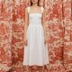 thumbnail image 1 of Vestido de fiesta con corsé para mujer Vestido a media pierna con tiras y ribete de encaje Vestidos sencillos y fluidos de una línea FLhrweasw Nuevo, 1 of 7