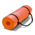thumbnail image 1 of AUM High Density HD Foam Tech Yoga Exercise Mat - 72" x 24" x 1/2" - Orange, 1 of 2