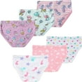 thumbnail image 2 of Girls Underwear Little Kids Princess Panties Toddler Mermaid Cotton Breathable Comfort Briefs Childrens 6 Pack Undies Size 4T, 2 of 6