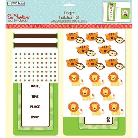 Party Invitation Kit Makes 8-Jungle