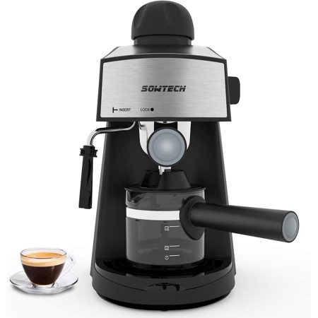 Espresso Machine 3.5 Bar 4 Cup Espresso Maker Cappuccino Machine with Steam Milk Frother and Carafe