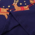 thumbnail image 5 of HILEELANG Toddler Girl Christmas Dress Navy Blue Deer Elk Santa Applique Long Sleeve Cotton Casual Dresses 2T, 5 of 7