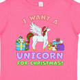 thumbnail image 4 of Inktastic I Want a Unicorn for Christmas with Presents Boys or Girls Toddler T-Shirt, 4 of 5