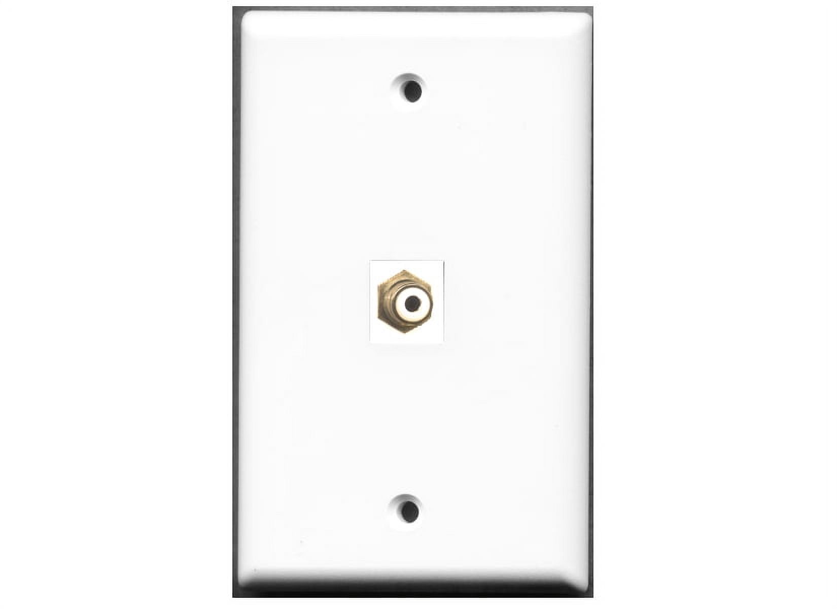 Ultra Spec Cables RCA Wall Plate 1 Port 10 Pack