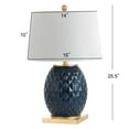 thumbnail image 6 of JONATHAN Y Diamond 25.5" LED Glass/Metal Table Lamp, Navy/Gold Leaf, JYL5043B, 6 of 8