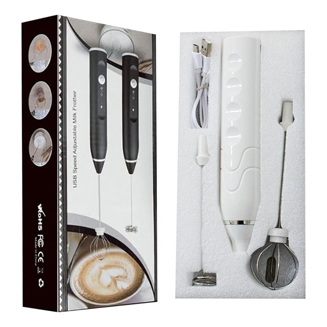Batidor Espumador Manual Electrico Leche Cafe