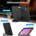 thumbnail image 4 of Étui pour Tablette Rotatif 360 Poignée Rigide TPU pour Ipad Mini 6 8.3 Pouces 2021 Antichoc avec Emplacement pour Crayon Noir, 4 of 5