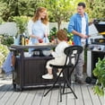 thumbnail image 4 of TAVR Furniture 1 Pack 18 inch Folding Bar Stool with Backrest and Handle for Adults up to 350lbs for Outdoor, 4 of 10