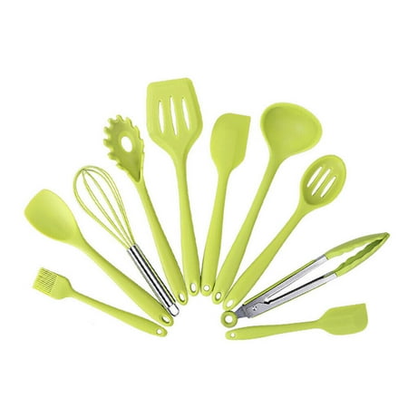

10pcs Silicone Cooking Kitchen Utensil Set Serving Tools Heat Resistant Gadget