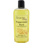 Peppermint Bark Massage Oil by Eclectic Lady, 8 oz, Sweet Almond Oil and Jojoba Oil