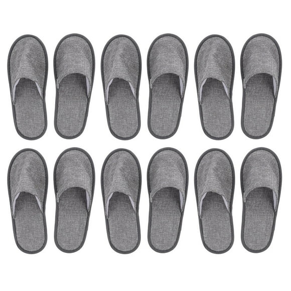 6 Pairs of Travel Foldable Slippers Hotel Guest Slippers Outdoor Portable Slipper