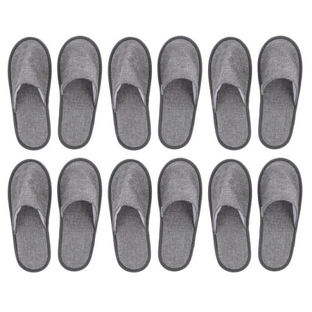 

6 Pairs of Universal Hotel Slippers SPA Salon Guest Shoes Portable Folding Slippers