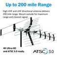 2023 Five Star Outdoor HDTV Antenna 200Mile Range 4K, 1080P, VHF