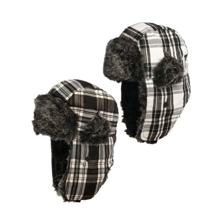 Christmas Goose Menu Nochilla (2 Pack) Trapper Hat Ear Flaps Faux Fur Winter Hats For Women & Men Fleece Lined Lumberjack Hat ()