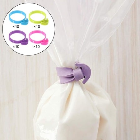 40Pcs Icing Bag Ties Sealing Rings, No Leaks DIY Cake Tools for Cookies Cupcakes