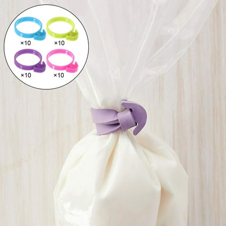 

40Pcs Icing Bag Ties Sealing Rings No Leaks DIY Cake Tools for Cookies Cupcakes