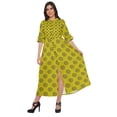 thumbnail image 1 of Moomaya Short Sleeve Printed Summer Kurti A-Line Tunic Dresses For Women, 1 of 5