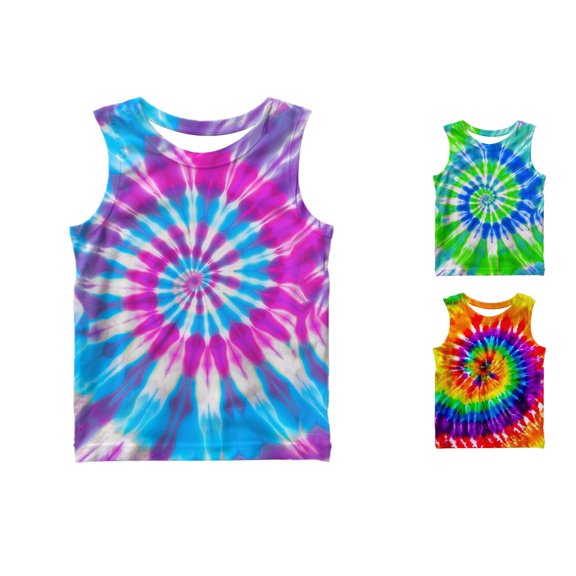 VOUZZA Boys Tank Top Graphic Crewneck Sleeveless Summer Cotton Blend Casual Muscle Shirts for Kids 5-12