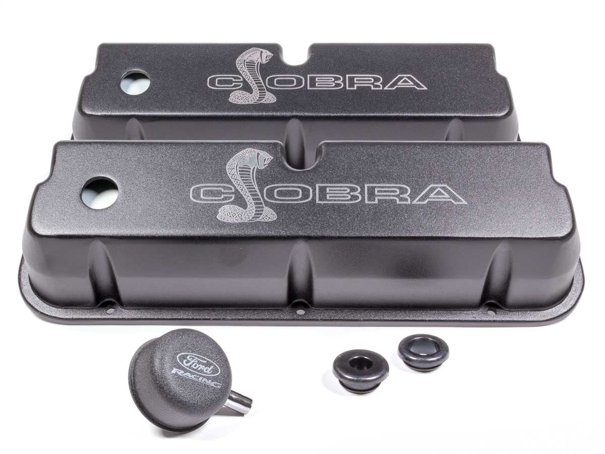 Ford Racing M-6582-LE302SBK SBF Black Valve Cover with Cobra Logo